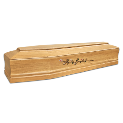 Foto cofani tipo 42 noce asiatico con rosa applicata