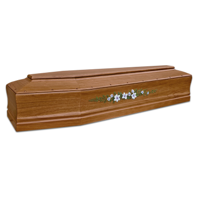 Foto cofano tipo 42 scuro noce asiatico con giglio applicato